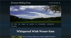 Desktop Screenshot of germanridingpony.com